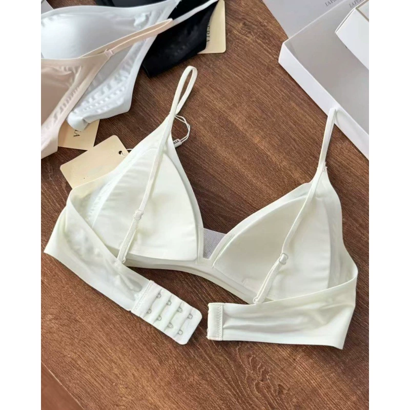 Benefits for small breasts New LP Seamless Mesh Deep V French Triangular Cup Bra