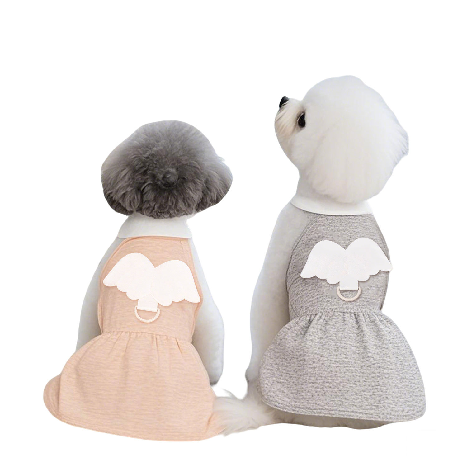 Primavera y verano perro princesa viento lindo pequeño vestido coreano falda de ángel gato ropa de perro mascota