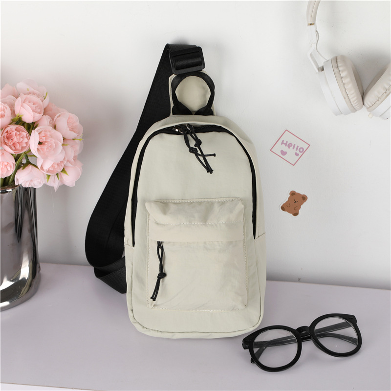 Bolsos para niños coreanos de nuevo estilo, deportes de ocio, bolsos de pecho para niños y niñas geniales, monedero de viaje para niños de color sólido simple
