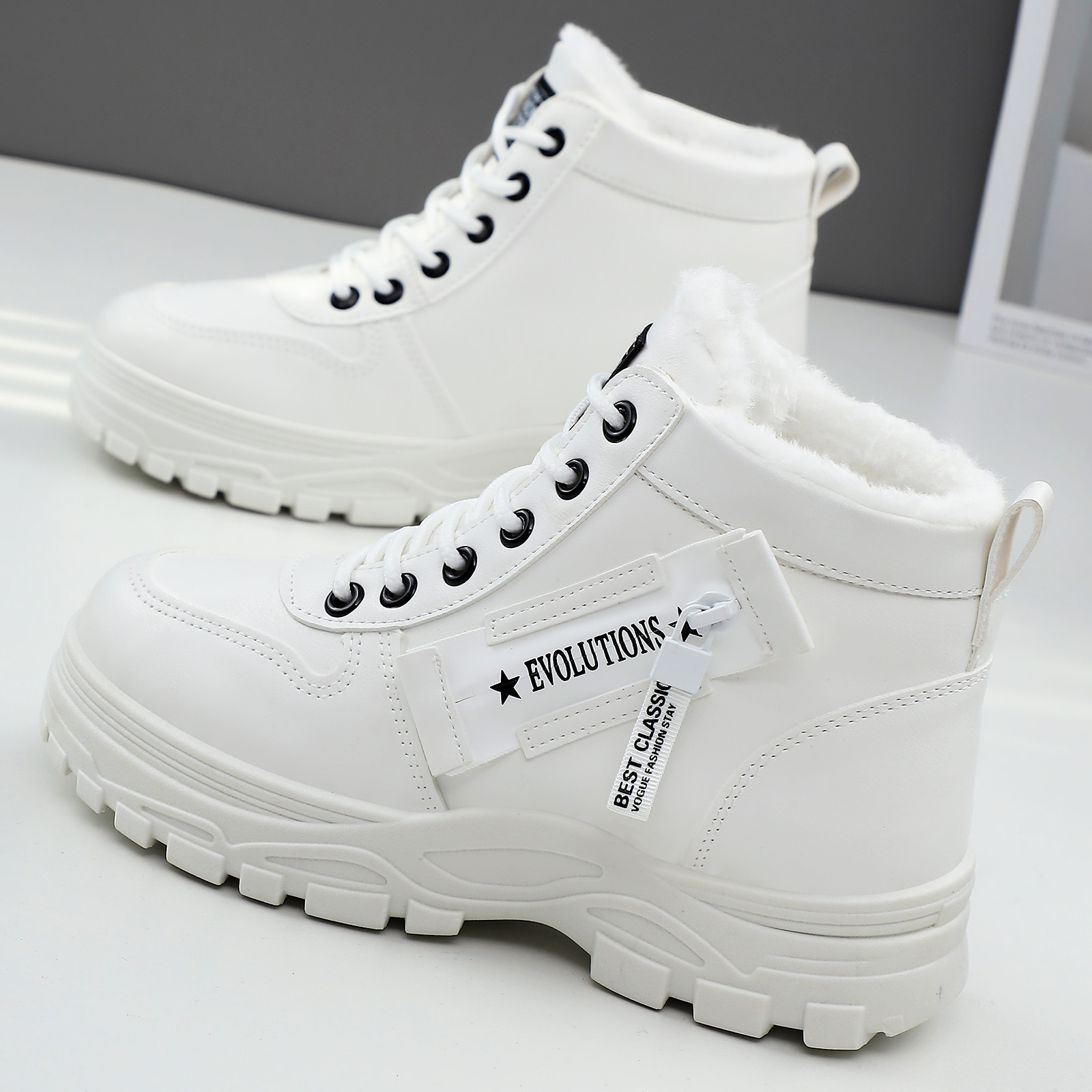 keep warm fashionable high boots platform
