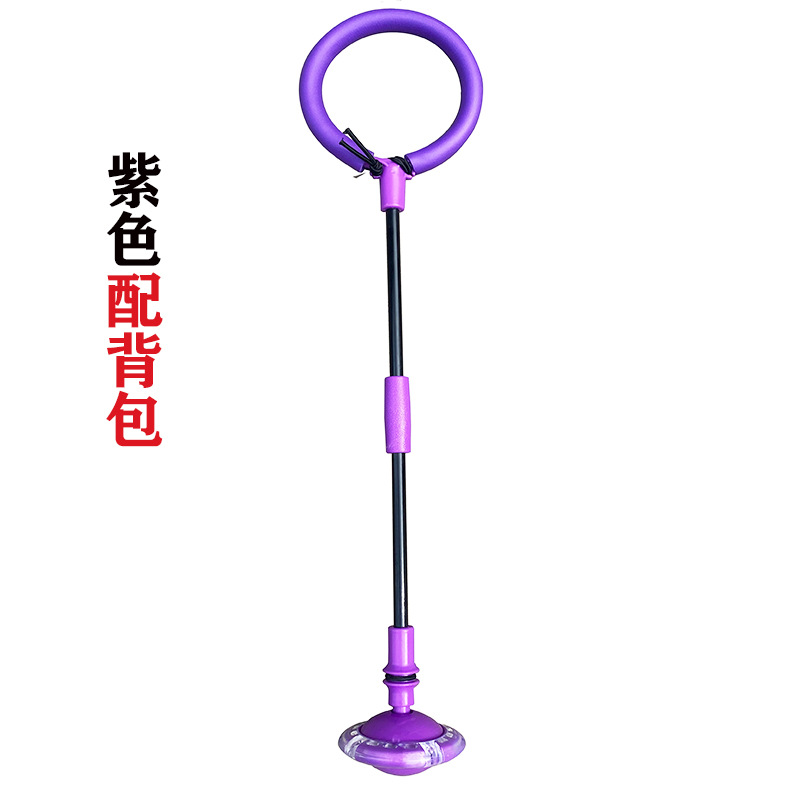 Bola de salto flash plegable para niños Bola de fitness de un solo pie columpio entrenamiento de equilibrio de pie juguete luminoso juguete giratorio deslizante