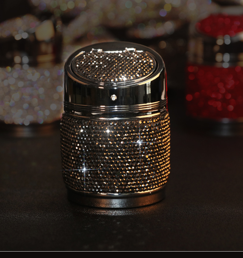 Car interior decoration diamond car ashtray Internet-famous goddess multi-functional fashion luxury car products