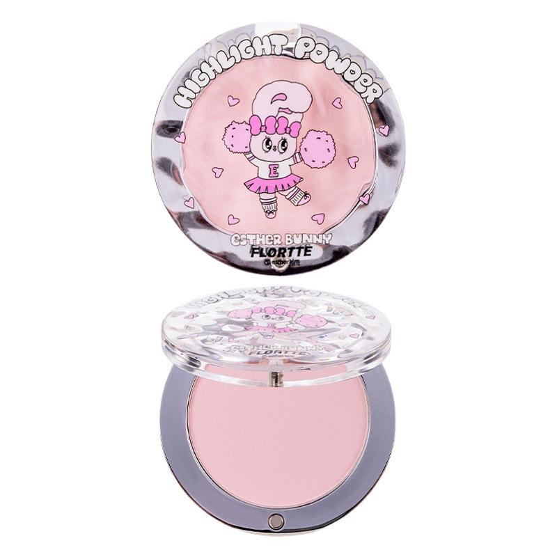 Flortte Glass Sea Series Single Color Highlighting Powder Natural Brightening Cosmetics Highlighting Palette for Students