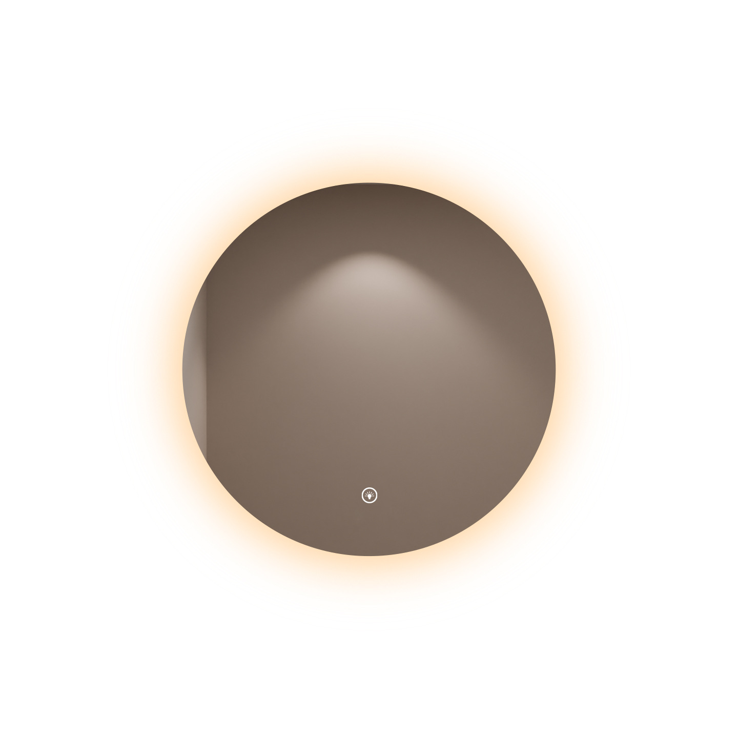 Espejo de baño redondo inteligente LED de alta definición espejo de plata con lámpara de niebla montada en pared espejo de maquillaje