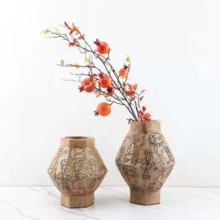 现代简约创意抽象艺术插花花瓶装饰花器摆件客厅餐厅酒店家居饰品