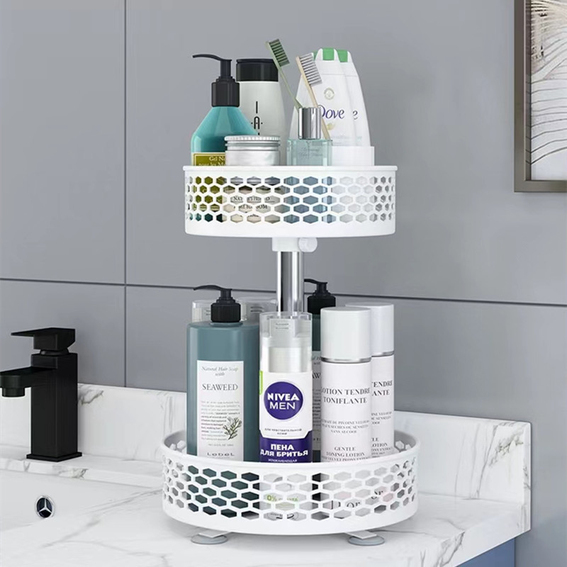 Traje de combinación de tamaño redondo Estante de condimento giratorio de 360 ° Estante de almacenamiento de especias de condimento multifuncional transfronterizo