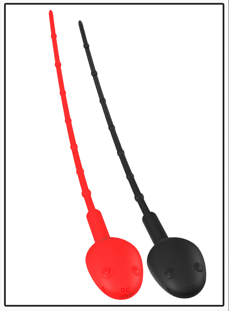 Silicone Vibrating Urethral Stimulator for Adults, Button Control, Rechargeable Prostate Massage Device — detail image 24