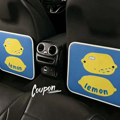 Car Seat Back Anti-Kick Pad, Car Seat Back Anti-Dirt Pad, Leather Car Rear Seat Anti-Kick and Anti-Dirt Pad