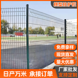 Customized Peach-Shaped Column Guardrail Net Enclosure Breeding Fence Net Fish Pond Reservoir Steel Wire Mesh Vegetable Garden Wire Mesh Fence Net