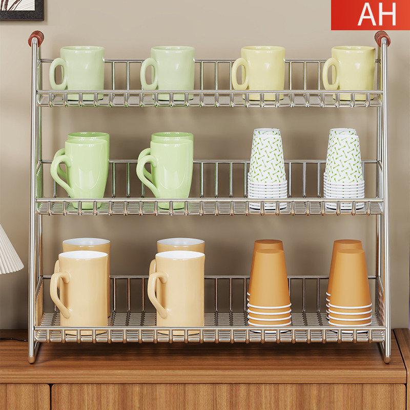 Estante Organizador de Tazas de Mesa Multicapa para Sala de Estar y Cocina