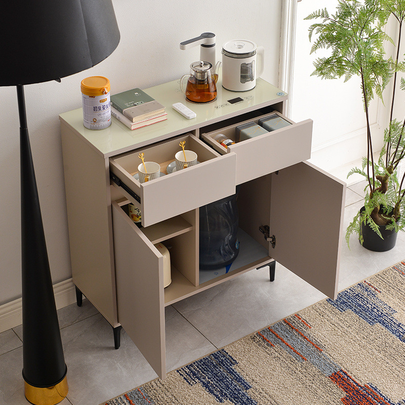 Máquina de bar de té doméstica de alta distribución completamente automática crema de oficina de viento moderno gabinete de té a prueba de derrames de agua se puede calentar y refrigerar