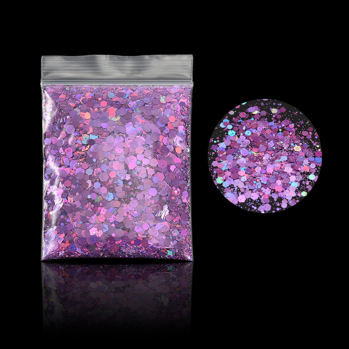 Manicura 19 color láser brillo lentejuelas en bolsas brillo en polvo traje DIY Quicksand flujo cáñamo epoxi belleza joyería