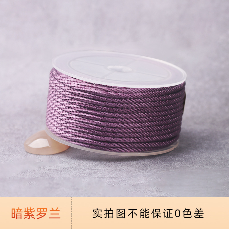 Cordón de maíz de 3mm tejido a mano pulsera collar colgante cordón de joyería grueso oro corda de brazalete resistente al por mayor