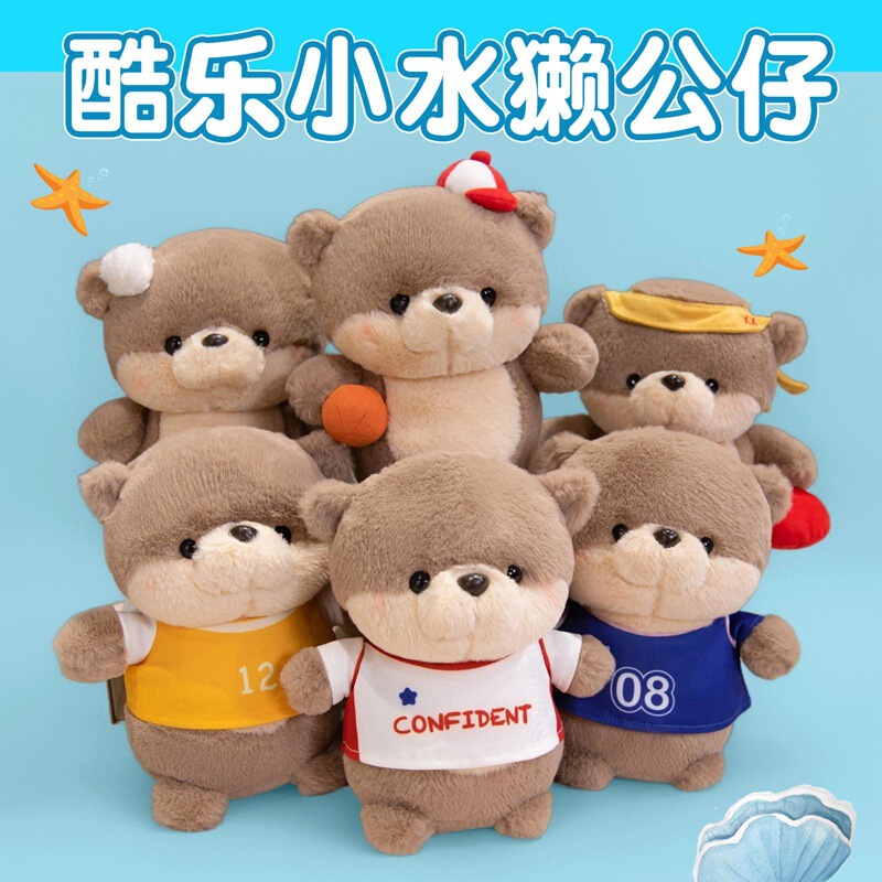 Cartoon Dressed Otter Doll Cute Sweater Cross-Dressing Animal Plush Toy Children and Girls Gifts