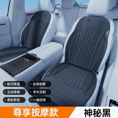 Seat cushion, seat cover: Car Backrest Cooling Pad, Air-Absorbing and - 12v-dual-seat-mysterious-black-massage-cooling-active-noise-cancellation-dual-motor-cooling-3-level-temperature-control-automatic-startstop-no-specifications