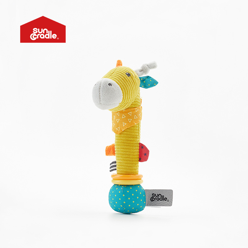 Suncradle Baby Hand Bell Soothing Toy Yellow Giraffe Parent-child Interactive Original Design
