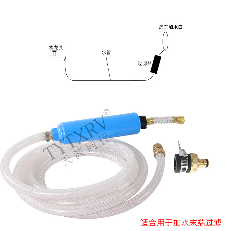 RV Filtro de agua Filtro de agua Filtro de red Filtro Filtro Grifo de agua de conexión rápida Agua potable Filtro de agua Inyección de agua