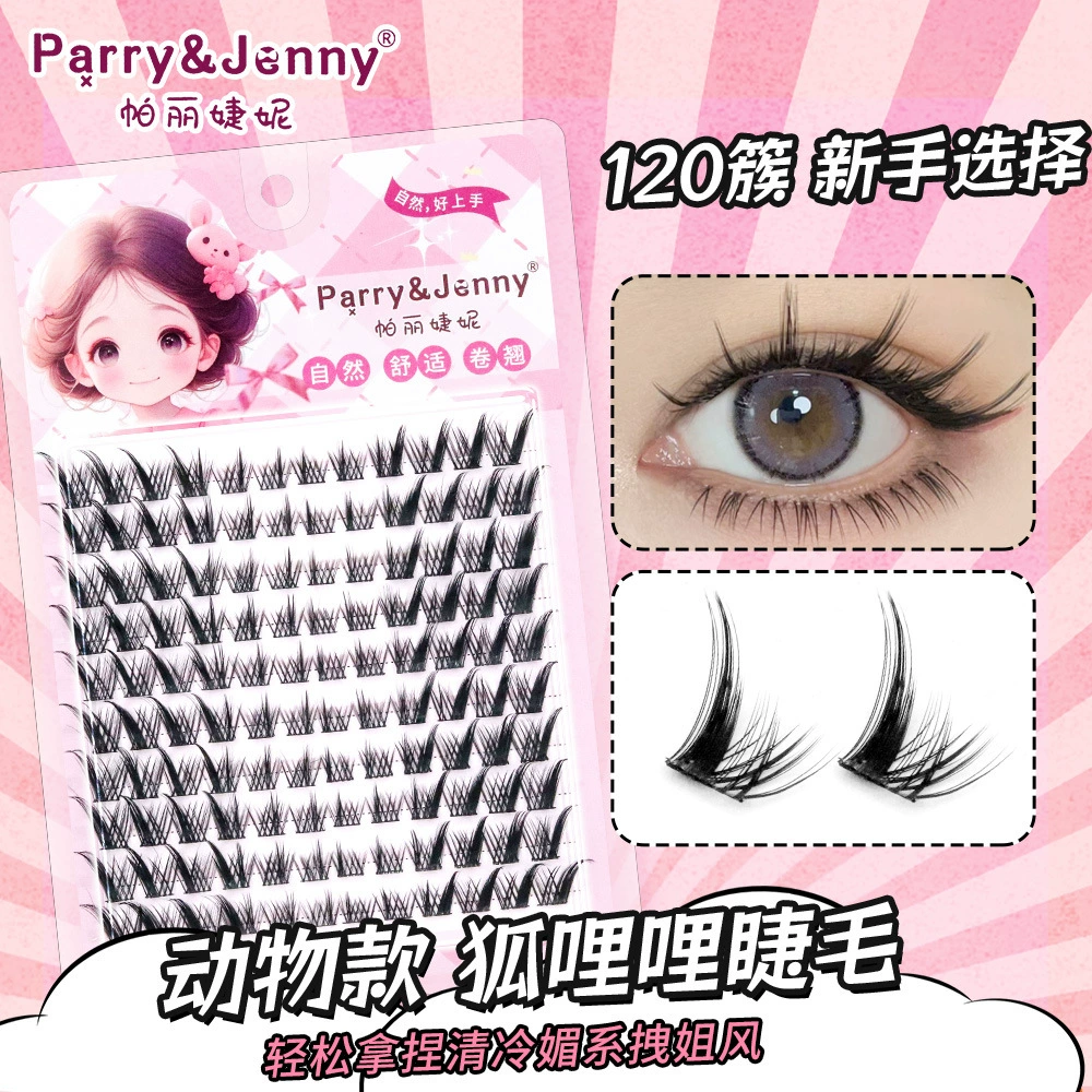 Transparent Stalk False Eyelashes, 10-Row Trays, Multi-Style Volume Clusters