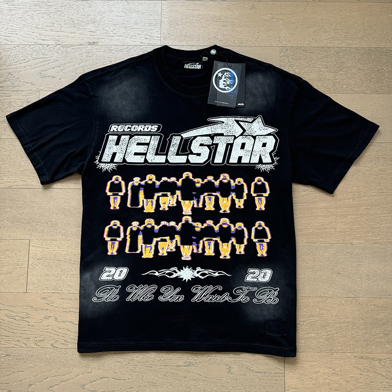 新型美潮Hの星シリーズプリント双紗純綿カジュアル男女夏カジュアルゆったり半袖tシャツ|undefined