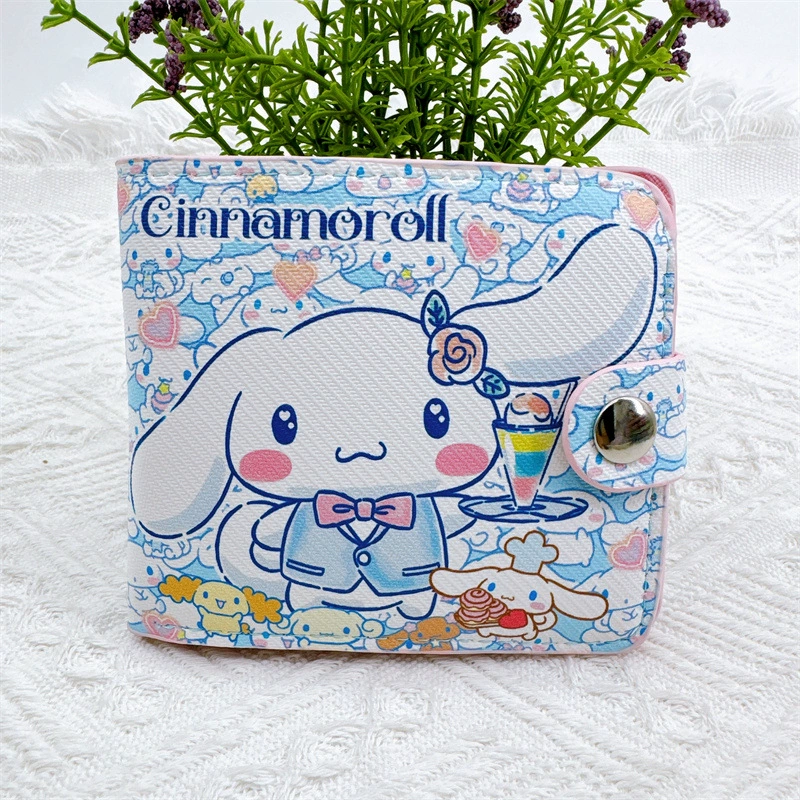 Кожаный короткий кошелек, держатель карт, с кнопками
