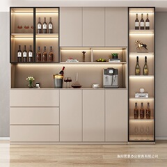 サイドキャビネットは壁に寄りかかって一体的なお茶キャビネットのキッチンキャビネットです。