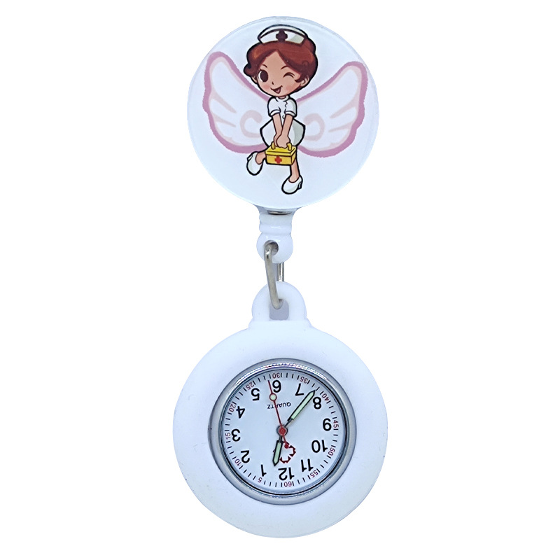 23 nuevo reloj enfermera silicona luminoso doctor estudiante reloj pecho reloj de bolsillo reloj patrón diseño fábrica al por mayor