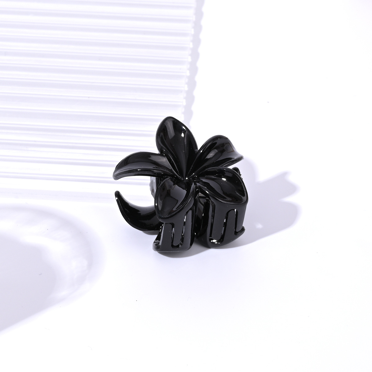 Galvanizado oro y plata huevo flor flor abrazadera de cabello color mediano agarrar abrazadera de cabello medio agarrar abrazadera de cabello de plástico 4cm