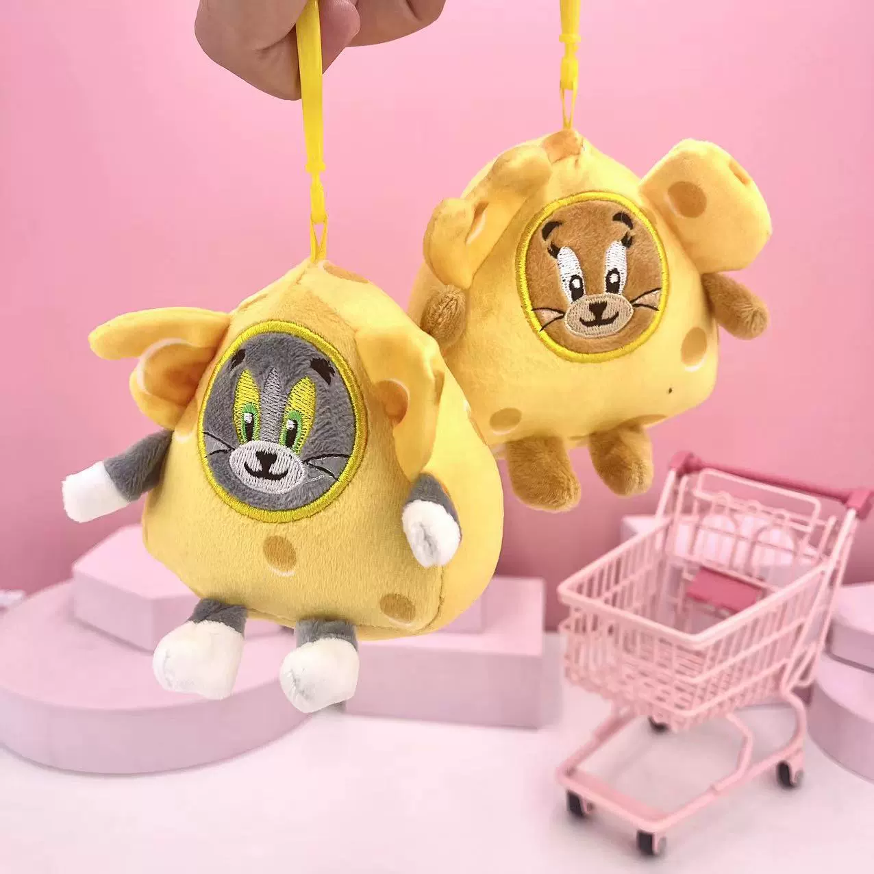 Симпатичные сырные кошки и мыши Том Джерри сыр плюшевая игрушка кукла брелок