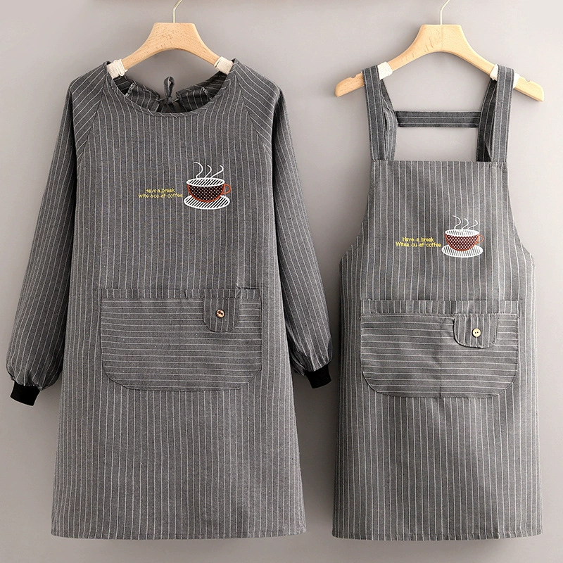 9JO модный простой противообрастающий, износостойкий с длинными рукавами, рабочая одежда для взрослых, домашняя кухня, фартук, чтобы работать Чжао Чжицянь