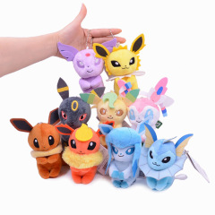 Cross-border 4-inch Ice-Ice Eevee Plush Toy Eevee Spirit Figure Doll Pouch Hanger