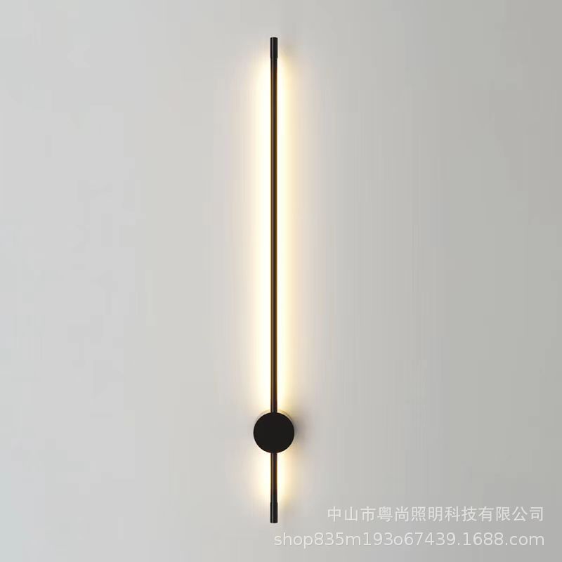 Lámpara de pared nórdica para sala de estar, dormitorio, mesita de noche, escalera, pasillo, lámpara lineal moderna, luz ambiental, lujo ligero, minimalista, giratoria.