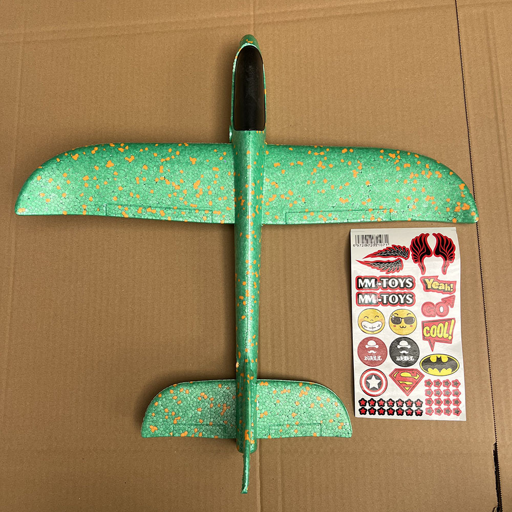 Avión de espuma juguete que emite luz mano lanzando aviones 48cm38cm modelo avión niños planeador al aire libre padre-hijo nuevo