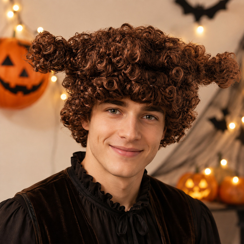 Coraline Wybie Cosplay Wig Brown Messy Dreadlock Wig Halloween Costume