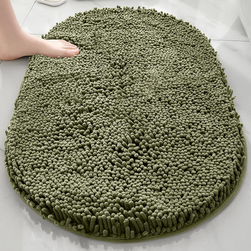 TEMU venta caliente esterillas de piso de cheneil de espesamiento alfombra de absorción de agua fuerte alfombra de puerta antideslizante inodoro alfombra de cama cama image 35