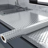 Толстая кухня маслостойкая наклейка оловянная фольга бумага высокая температура самоклеящийся шкаф столешница водонепроницаемый влагостойкий шкаф ящик