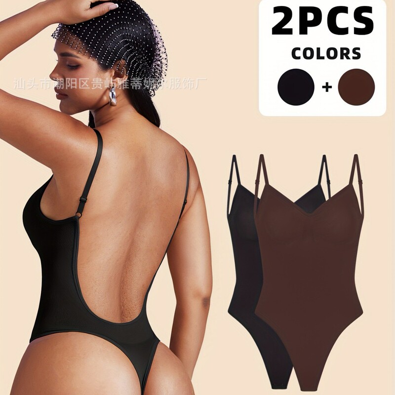 Cross-Border Backless Shapewear Thong Bodysuit Skims Shapewear Export Large Size Bodysuit Seamless Style