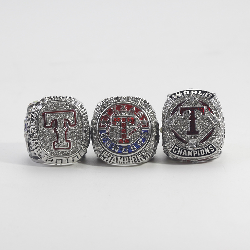 2010 2011 2023 Texas Ranger Us Professional Baseball Competition Championship Ring 3 Pieces Set