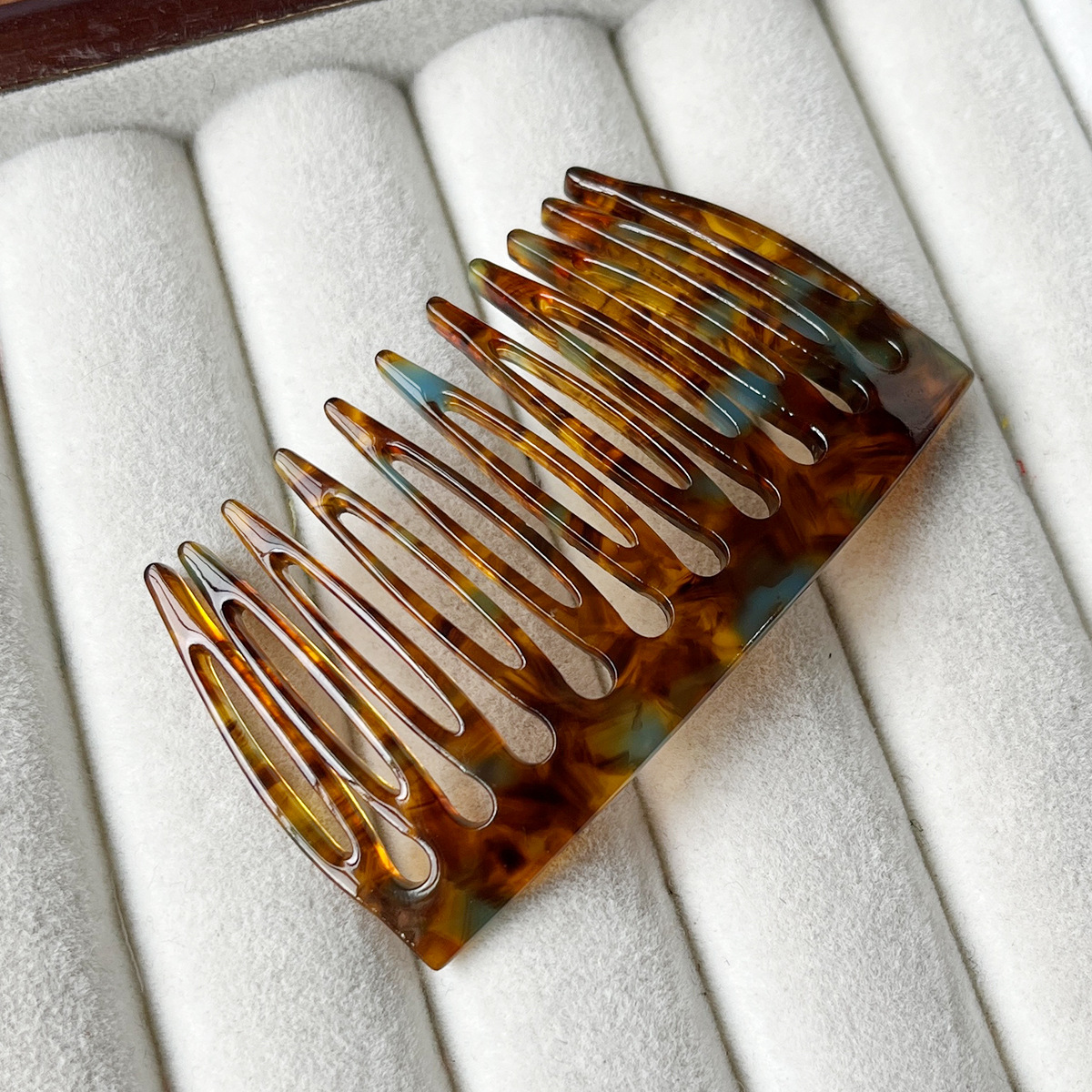 Ancho peine de tortuga clásico renacimiento dientes grandes horquilla peine de aire acético antiestático peine adornamiento para el cabello