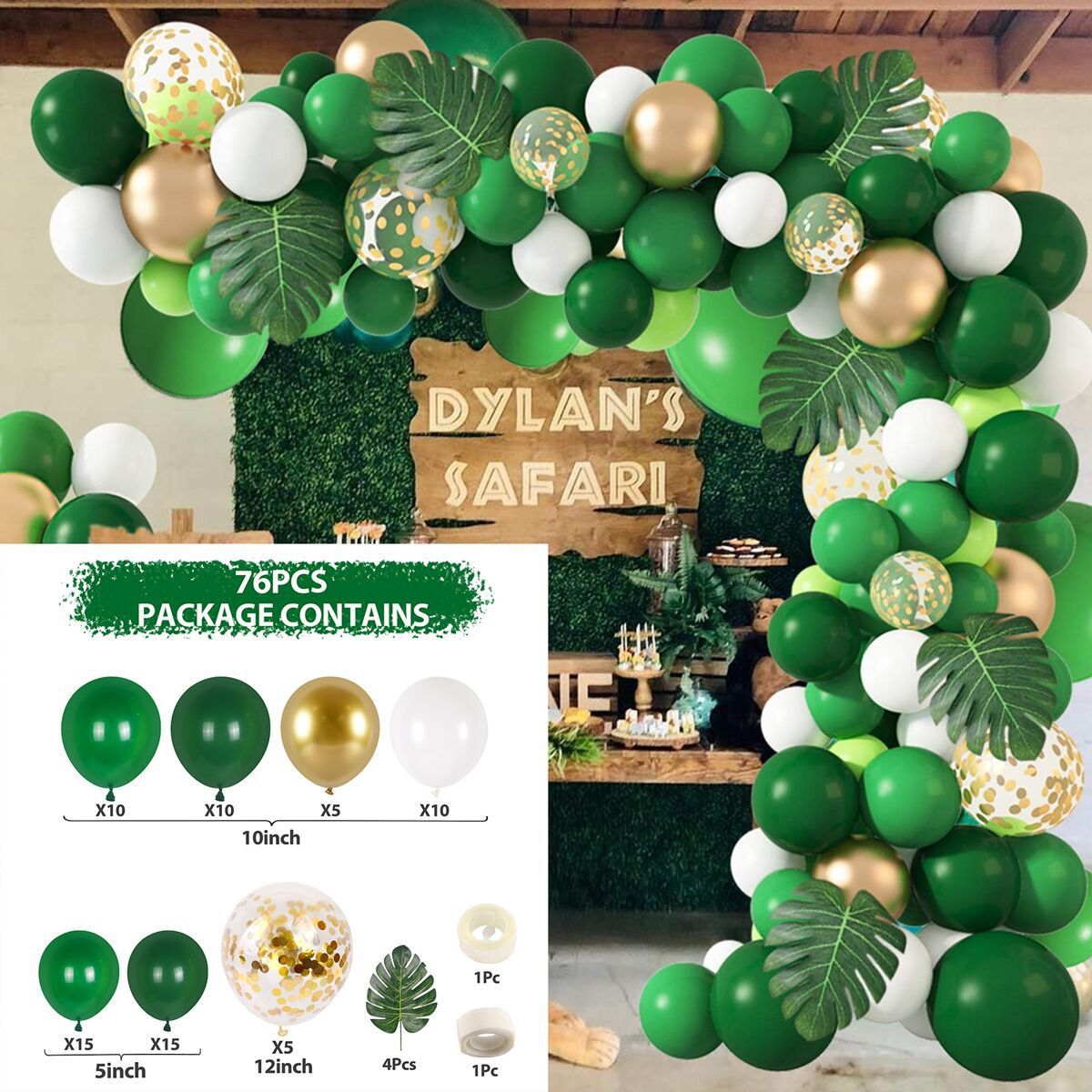 Conjunto de globos de látex de Amazon transfronterizo personalizado decoración de cumpleaños decoración de fiesta boda boda boda cadena de globos al por mayor