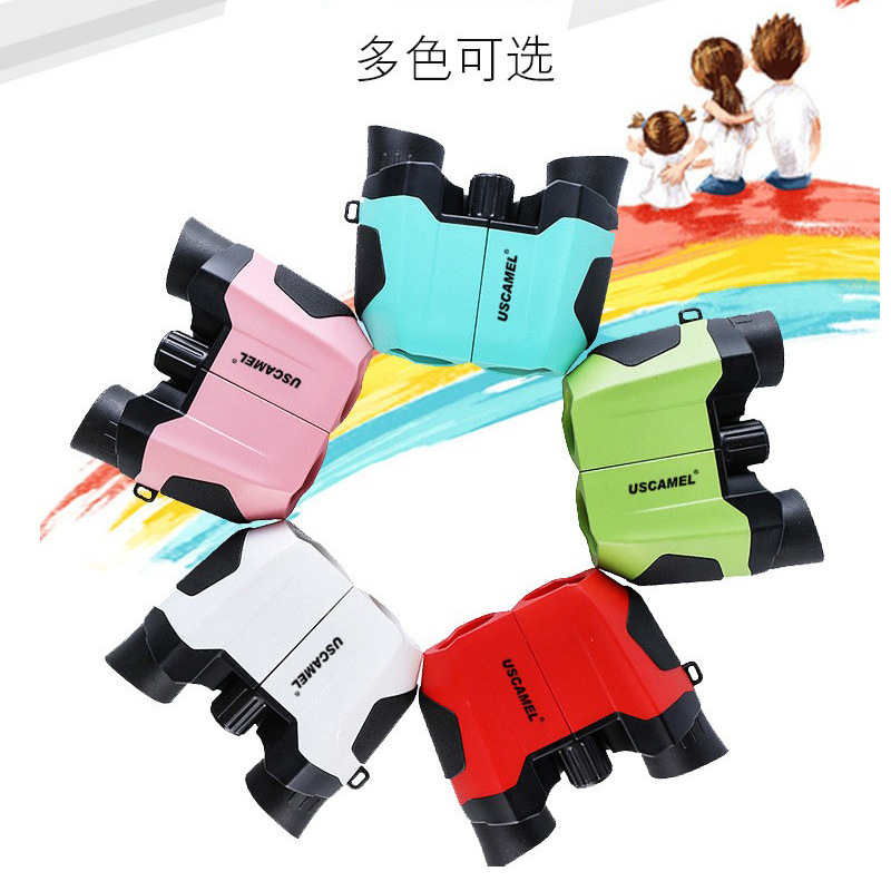 跨境新品小保罗双筒望远镜儿童户外便携玩具10x22望远镜高倍高清