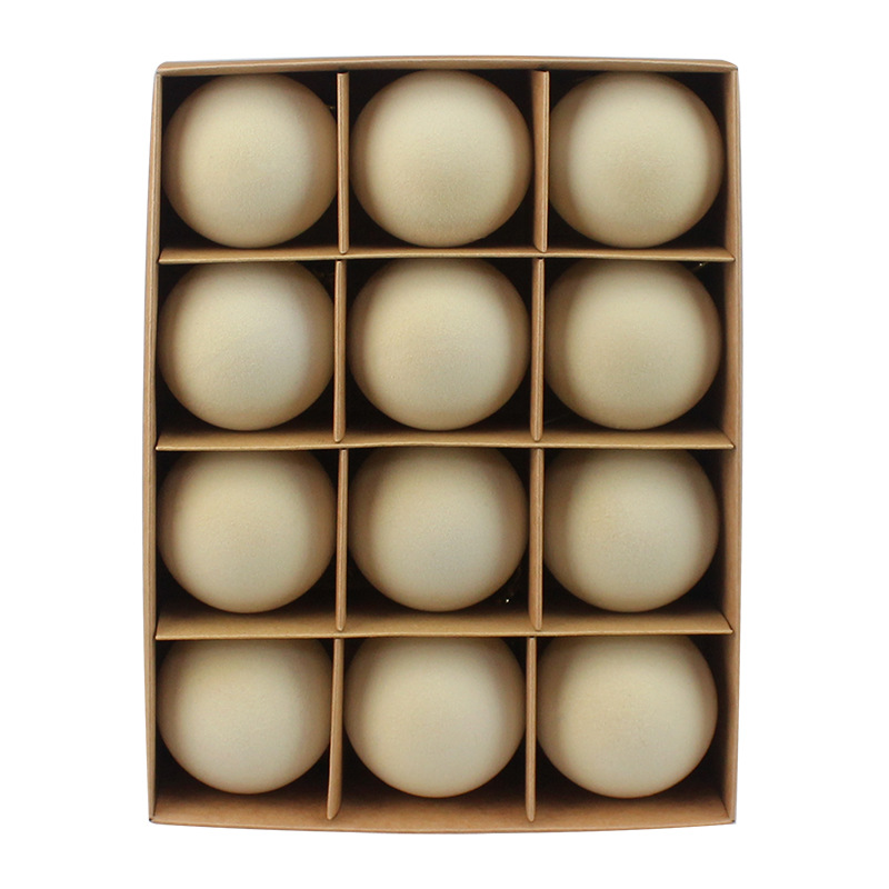 Bolas de Navidad 8CM / 12pcs Bolas de Navidad flocadas Decoraciones Navidad Factory Store Navidad directa image 11