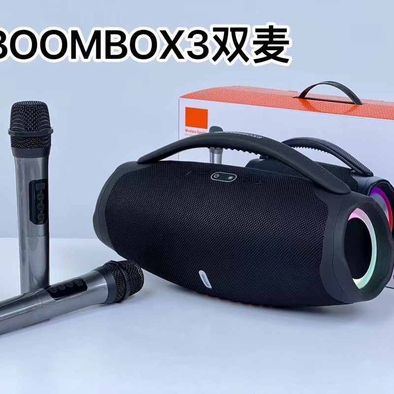 爆発的な戦神Boombox3世代ワイヤレスデュアルマイクbluetoothスピーカー携帯オーディオ40wサブウーファ|undefined