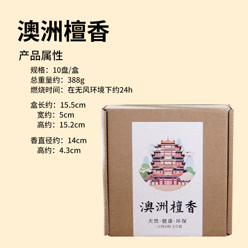 沈香ホノルル盤香4時間ガチョウ梨帳中香家庭用天然香薫薫香礼箱室内香卸売り