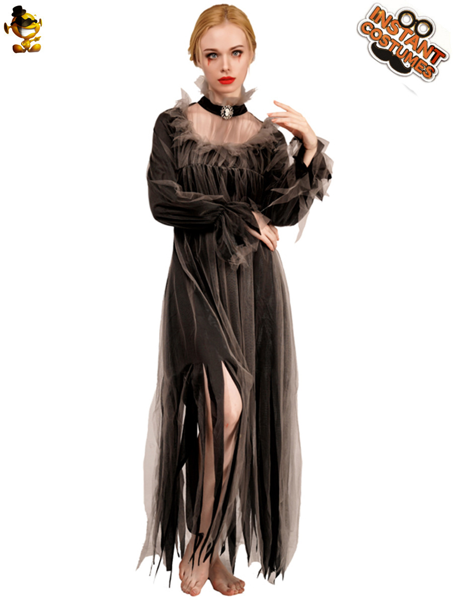 Halloween fantasma Festival adulto mujer horror fantasma novia Zombie falda Cosplay juego de rol accesorios traje image 5