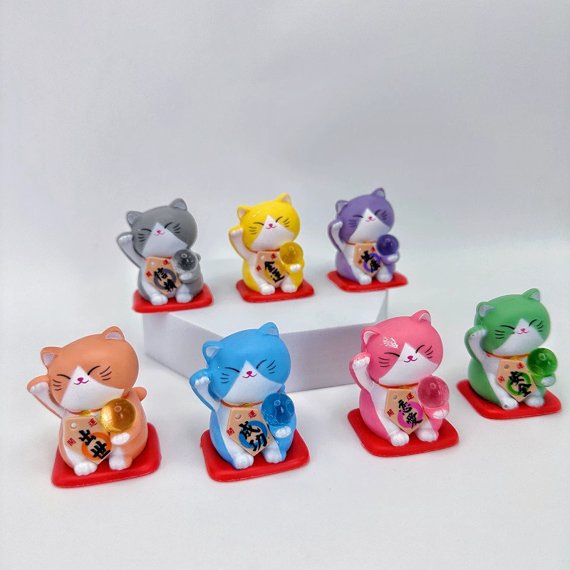 7 Мультфильм счастливый кот счастливая милая кукла ручной работы Слепая Коробка гашапон украшение автомобиля украшение торта