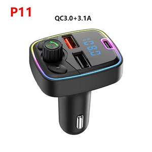 P11 Avtomobil Bluetooth Hands-Free MP3 Pleyer FM Transmitter QC3.0 Sürətli Şarj