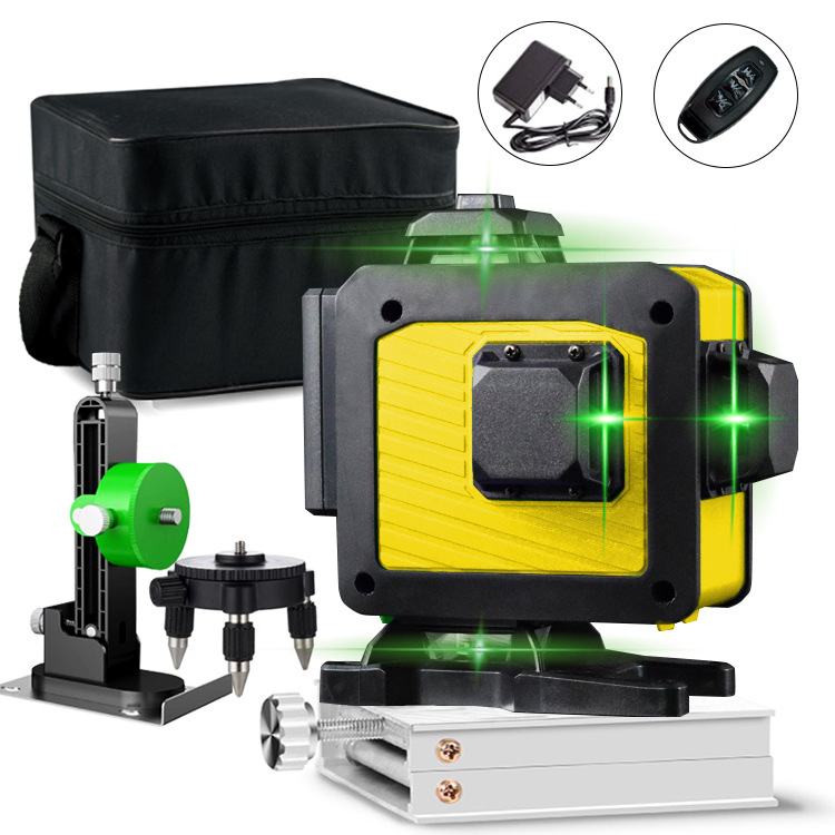 4D16线高精度绿光水平仪激光投线仪Laser level 室内外贴墙贴地仪
