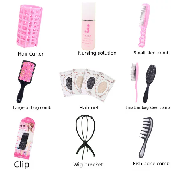 Wig care supplies suit care solution bracket airbag comb hairdressing comb comb wig hair net support clip
