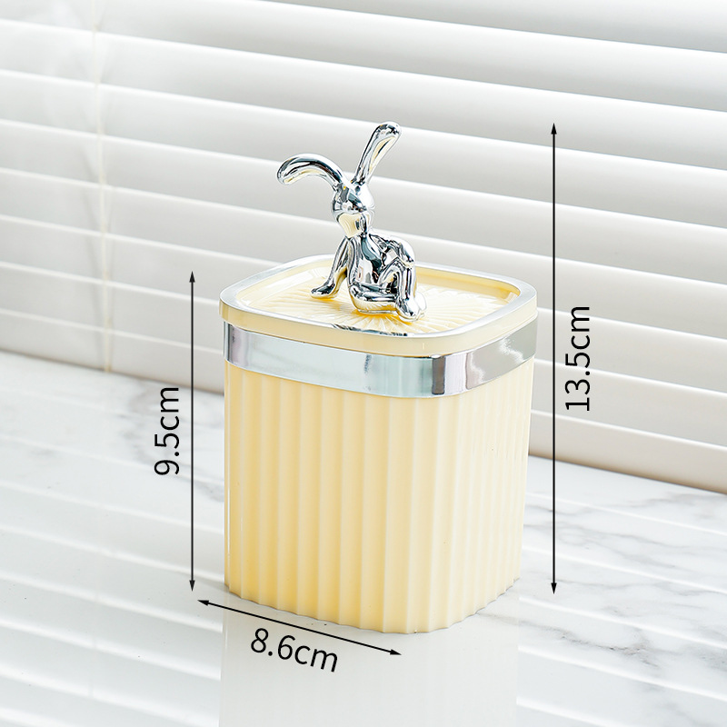 Caja de palillo de dientes de lujo ligero de alta apariencia Hogar personalizado creativo titular de palillo de dientes de alta gama caja de almacenamiento de hisopo de algodón caja de hilo dental tarro de palillo de dientes