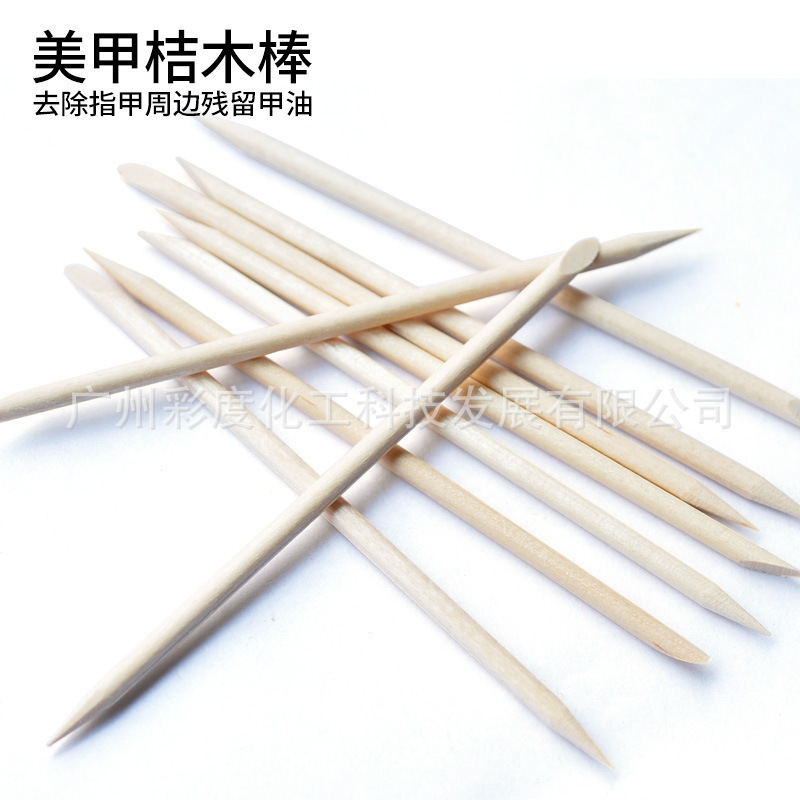 Manicure orange stick Beech stick hook drill cleaning nail sewing carved stick nail shop tools 25